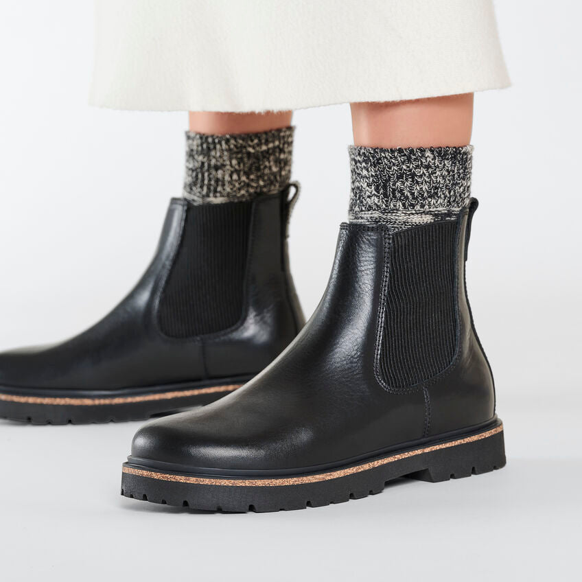 (取寄) ビルケンシュトック レディース ハイウッド ディープ ブルー ブーツ - ウィメンズ Birkenstock women Highwood Deep Blue Boot - Women's Black Leather Birkenstock High Wood Deep Blue Boot - Black | Comfortable Shoes