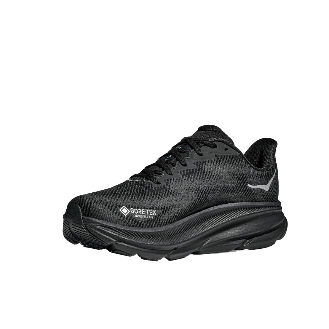 Hoka One One Clifton 9 GTX Running Shoe - Black / Black Hoka One One Clifton 9 GTX Running Shoe - Black / Black