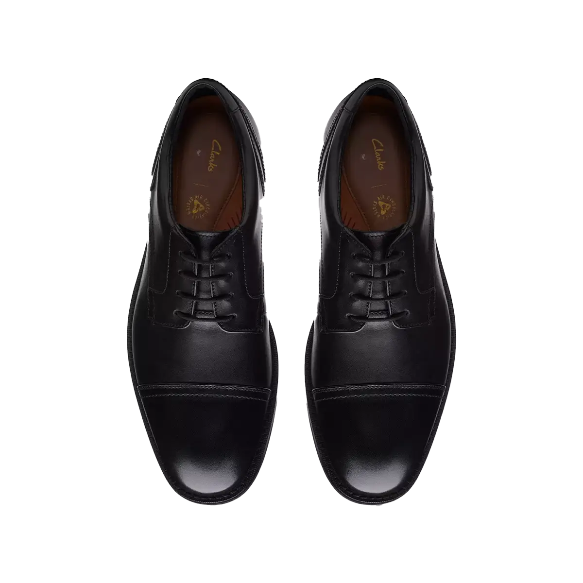 Clarks Un Hugh Cap Toe Dress Shoe Black