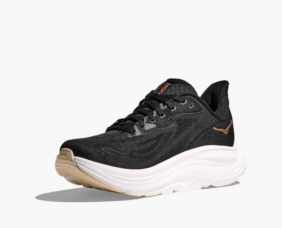 HOKA ONE ONE Clifton 10 ブラック 9D Men's Hoka Clifton 10 Black/Black Mesh (Neutral Support