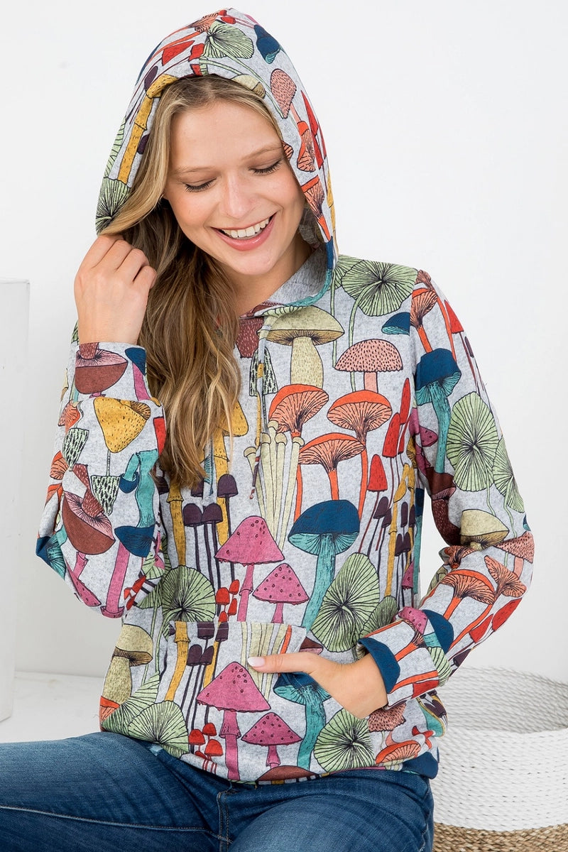 LA Soul Lightweight Hoodie - Mushrooms | Comfortable Shoes