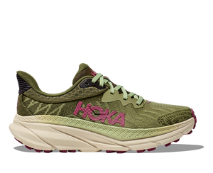 Hoka One One Challenger 7 Trail Running Shoe - Forest Floor / Beet Root