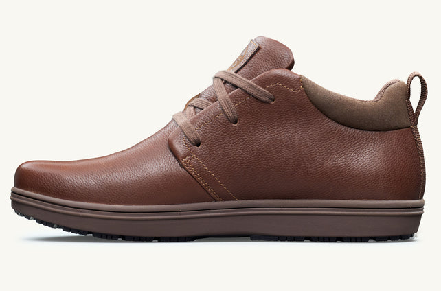 Lems Chukka Grip Leather Minimal Boot - Chestnut | Comfortable