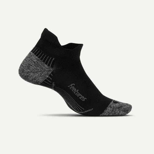 Feetures Plantar Fasciitis Relief Sock Light Cushion No Show Tab Sock - Black