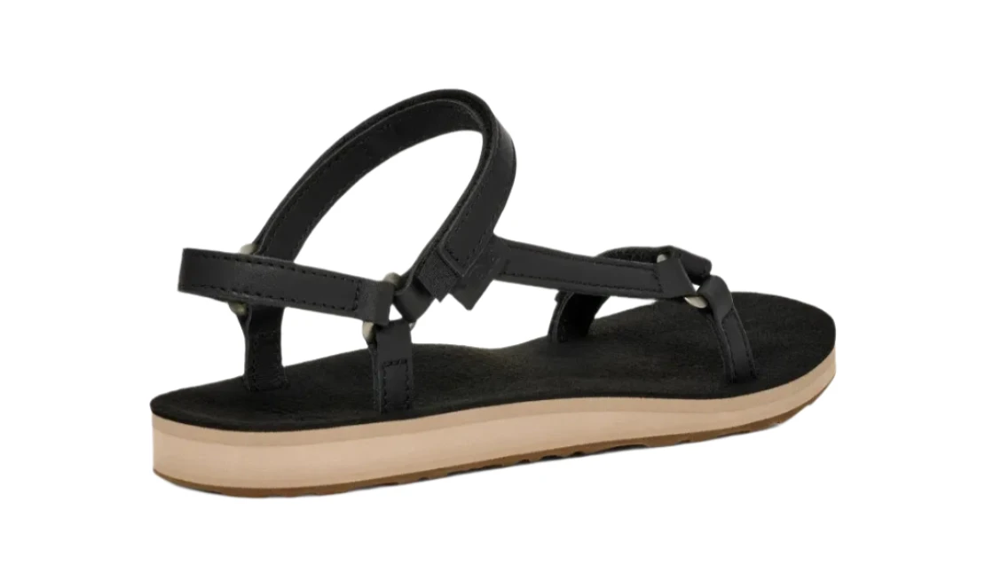 Teva Original Universal Slim Leather Sandal - Black / Tan  display picture 3