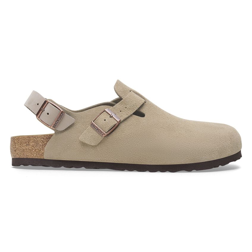 Women's Birkenstock Tokio Clog - Taupe Suede | Comfortable Shoes