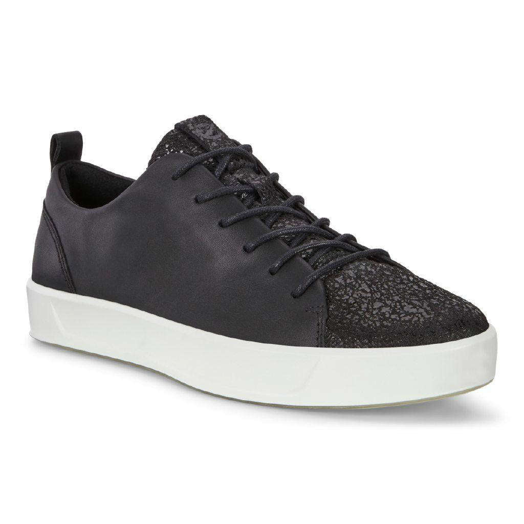 voorkant maat eenheid Ecco Soft 8 Sneaker - Black / Black | Comfortable Shoes – Pedestrian Shops