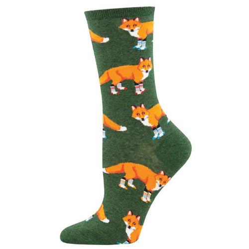 Socksmith Socksy Foxes - Green Heather