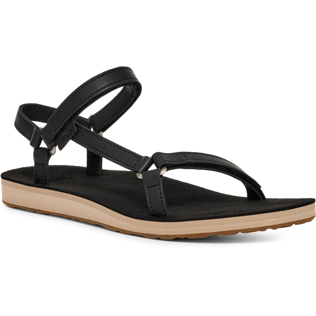 Teva Original Universal Slim Leather Sandal - Black / Tan  display picture 2