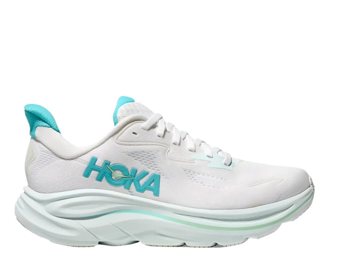 Hoka One One Clifton 10 Wide - White / Cielo Blue | Comfortable