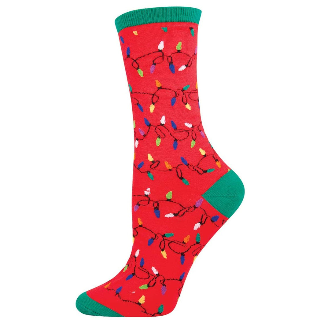 Socksmith Christmas Lights - Red