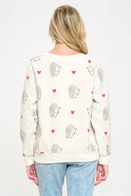 Hedgehog And Heart Print Sweatshirt: 1XL