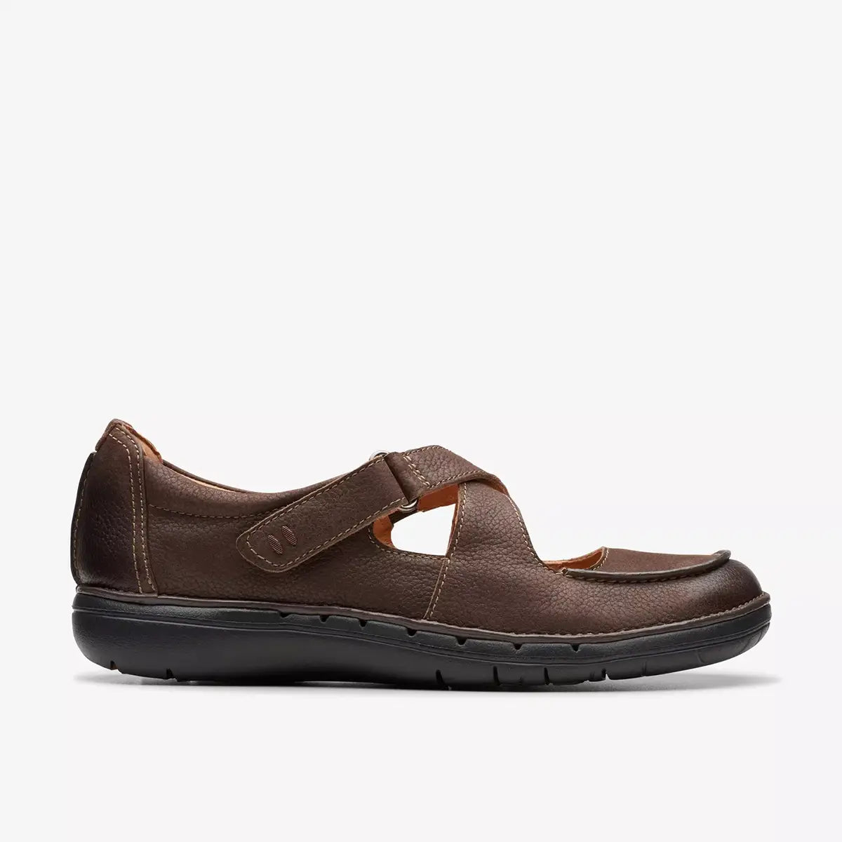 Clarks Un.Loop Strap Mary Jane Dark Brown Comfortable Shoes Pedestrian Shops