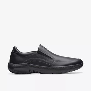 Clarks mens sales black work shoes