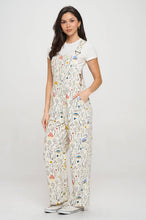 MUSHROOM MEADOW PRINT OVERALLS: M