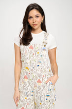 MUSHROOM MEADOW PRINT OVERALLS: S