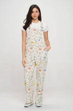 MUSHROOM MEADOW PRINT OVERALLS: XL