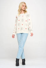 Hedgehog And Heart Print Sweatshirt: 1XL