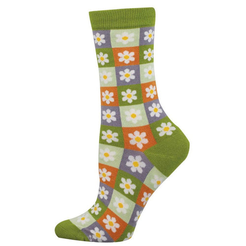 Socksmith Daisy Squares Bamboo Sock - Green