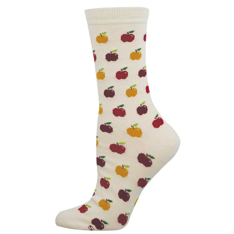 Socksmith Bushel of Apples Bamboo Sock - Ivory