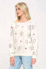Hedgehog And Heart Print Sweatshirt: 1XL