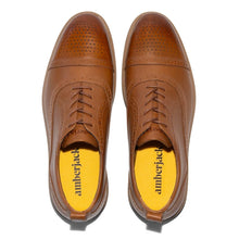 Amberjack Cap Toe Comfortable Mens Dress Shoe Honey Color laces view 