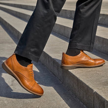 Amberjack Cap Toe Comfortable Mens Dress Shoe Honey Color lifestyle image 