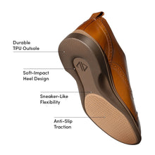 Amberjack Cap Toe Comfortable Mens Dress Shoe Honey Color tech specs 