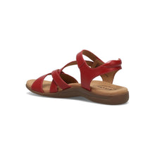 Red comfortable flat sandal 