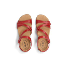 red adjustable walking sandal 