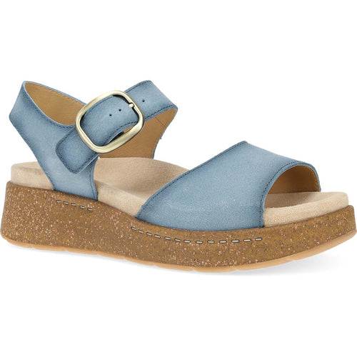 Dansko Bianca Sandal - Blue Burnished Suede Side 