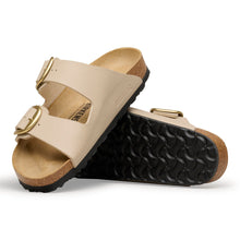Beige sandals with cork sole 