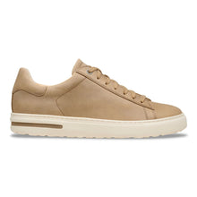 Tobacco leather sneaker with a white sole 