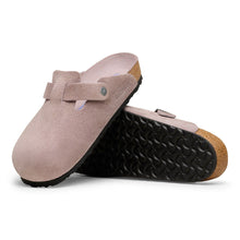 Pair of beige clogs with cork sole 