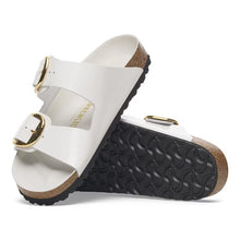 Birkenstock Arizona Hammered Buckle Sandal - High Shine Antique White