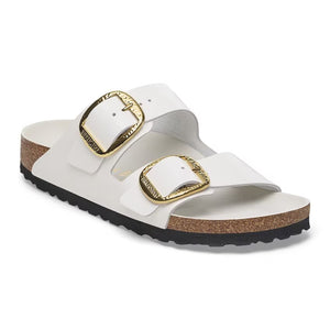 Birkenstock Arizona Hammered Buckle Sandal - High Shine Antique White