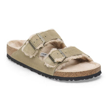 Taupe sandal with shearling lining 