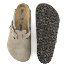 Birkenstock Boston Soft Footbed Clog - Narrow Taupe Suede