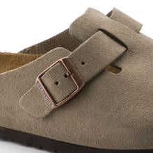 Birkenstock Boston Soft Footbed Clog - Narrow Taupe Suede