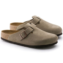 Birkenstock Boston Soft Footbed Clog - Narrow Taupe Suede