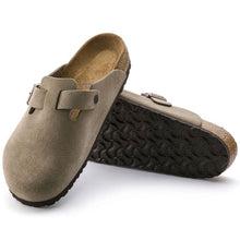 Birkenstock Boston Soft Footbed Clog - Narrow Taupe Suede