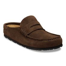 Birkenstock women's brown suede loafer clog 