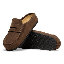 Birkenstock women's brown suede loafer clog