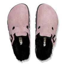 Birkenstock Women's Boston Chunky Shearling Clog - Faded Purple/Black