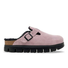 Birkenstock Women's Boston Chunky Shearling Clog - Faded Purple/Black