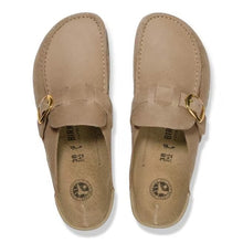 Birkenstock slip on clog gold buckle 