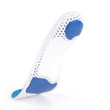 Shoe insole with blue accents 