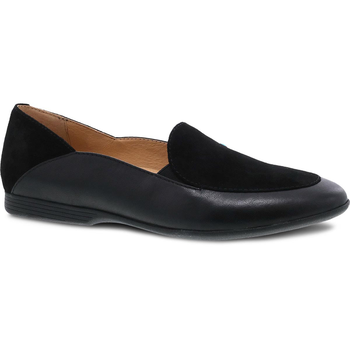Dansko Lace Loafer Black Glazed Kid Leather Comfortable Shoes