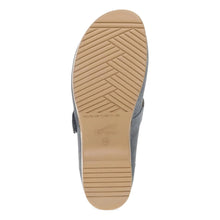 Women's Dansko blue suede clog with gold rivets