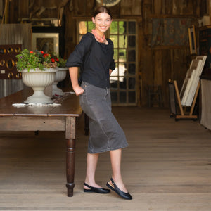 Dansko Lea Flat - Black Burnished Nappa
